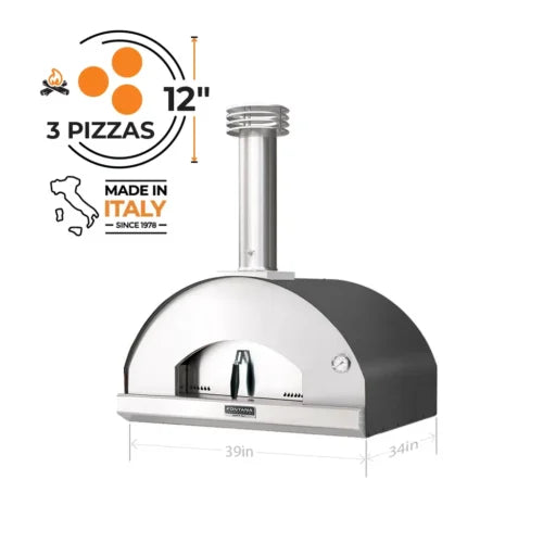 Fontana Margherita Anthracite Wood Pizza Oven Including Stand
