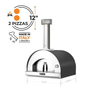 Fontana Margherita Rosso Build-In Wood Pizza Oven