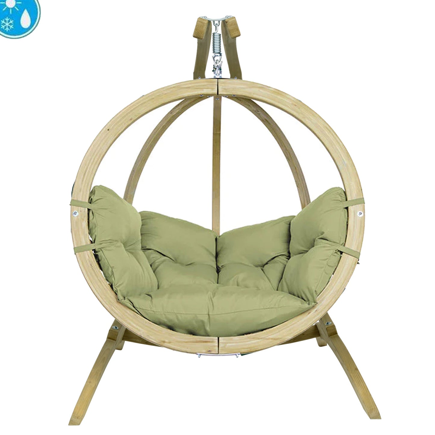 Globo Single Hanging Egg Chair Set