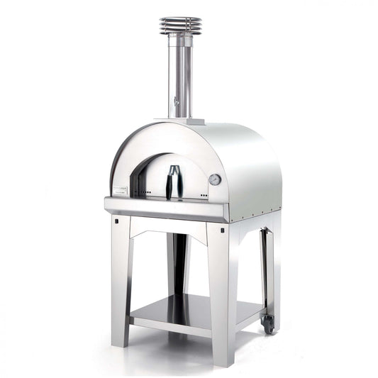 Fontana Forni Margherita Stainless Steel Wood Pizza Oven Including Trolley