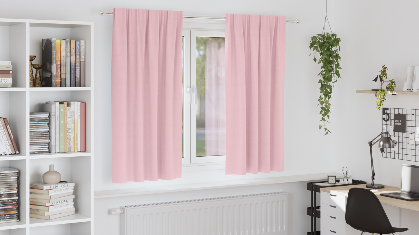 vidaXL Blackout Curtains with Rings 2 pcs Baby Pink 175 x 140 cm