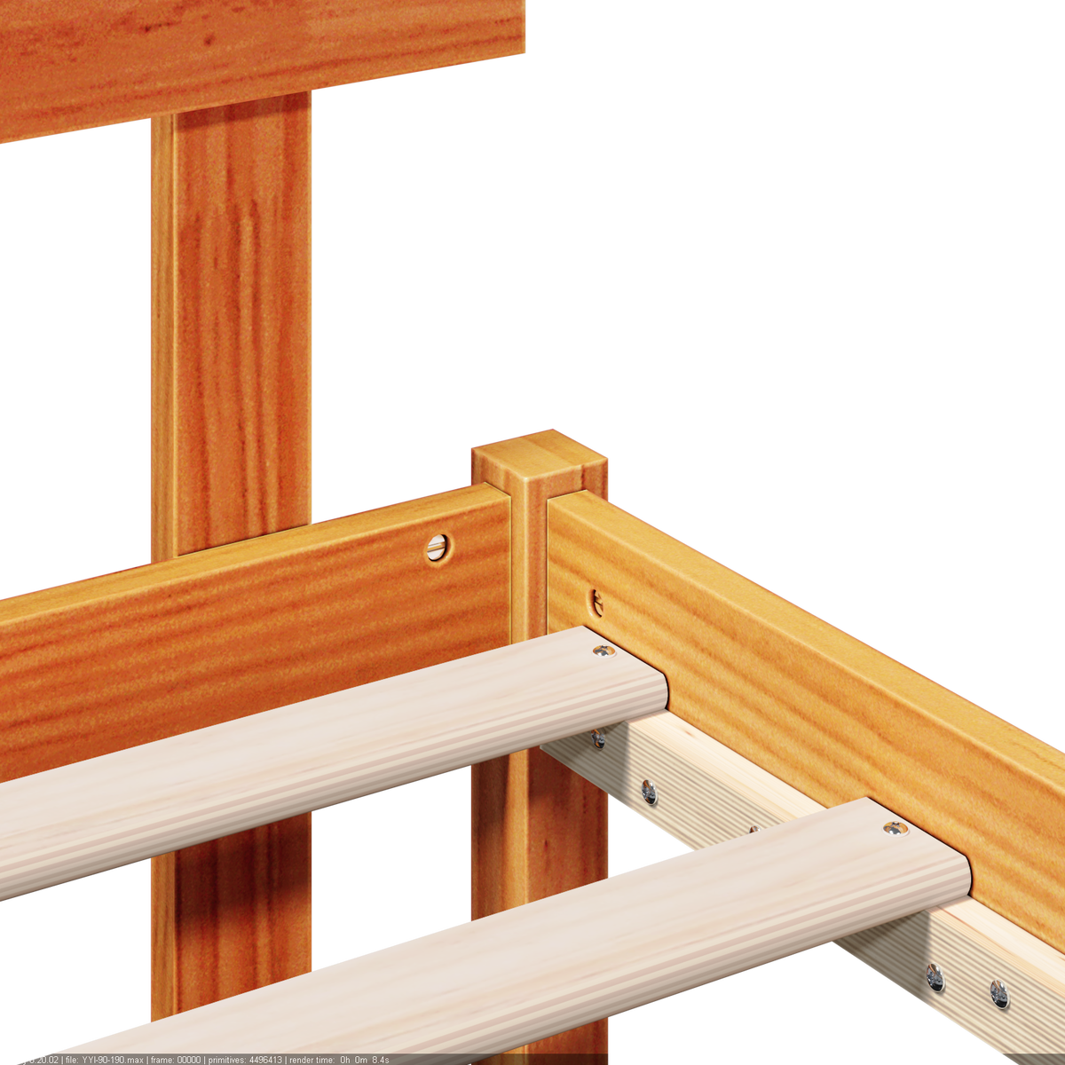 vidaXL Bed Frame with Headboard Brown 90 x 190 cm Solid Pine wood