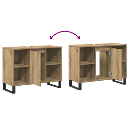vidaXL Bathroom Cabinet Artisan Oak 80 x 33 x 60 cm Engineered Wood