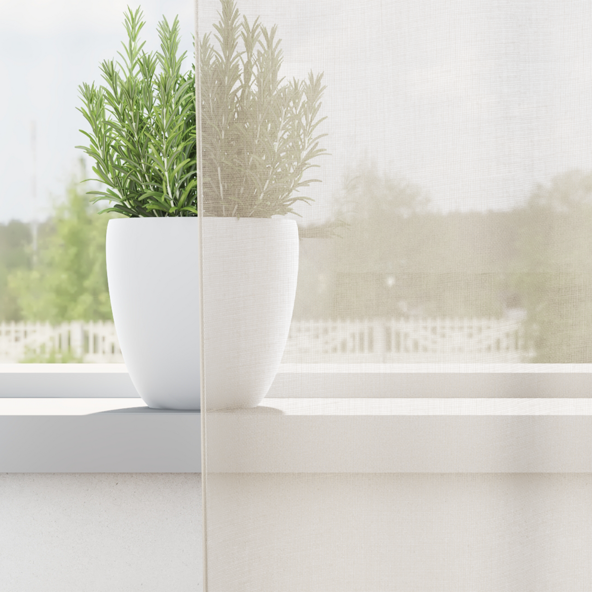 vidaXL Voile Curtains with Tab Top 2 pcs Cream