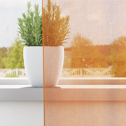 vidaXL Voile Curtains with Loops 2 pcs Orange 140x175 cm