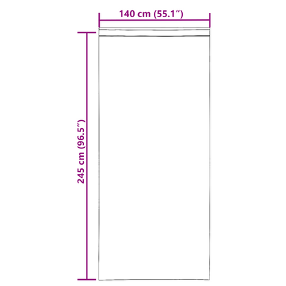 vidaXL Voile Curtains with Loops 2 pcs Light Brown 140x245 cm