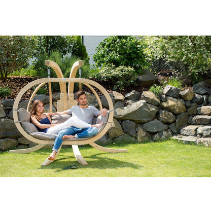 Globo Royal Taupe Double Seater Hanging Egg Chair 