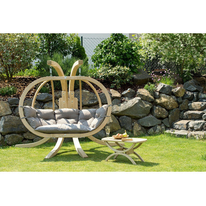 Globo Royal Taupe Double Seater Hanging Egg Chair 