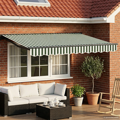 vidaXL Manual Awning Frame with LEDs 2.5 x 2 m