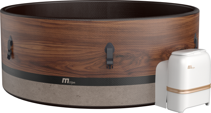 MSpa FRAME DUET-ECO Round DWF Bubble Spa - 6 Bathers, Eco Package, UVC+, without Ozone, CE All Year Round Use Indoor-Outdoor Includes Accessories - DIY Setup