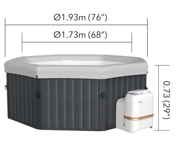 MSPA FRAME Tuscany Octagon Bubble Spa(6 Bathers), UVC+, without Ozone, CE