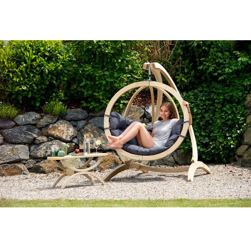Globo Single Anthracite Hanging Chair - (Weatherproof) - Amazonas Online UK