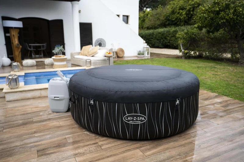 Lay-Z-Spa Hollywood AirJet 6 Person Hot Tub with LED Lights