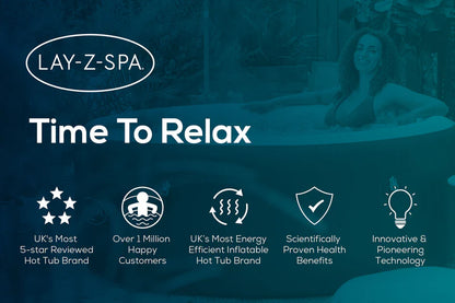 Lay-Z-Spa Hollywood AirJet 6 Person Hot Tub with LED Lights