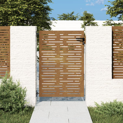 vidaXL Garden Gate 85x100 cm Corten Steel Square Design