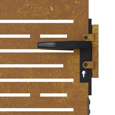vidaXL Garden Gate 85x100 cm Corten Steel Square Design