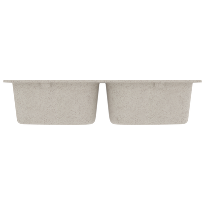 vidaXL Kitchen Sink Beige 76 x 48 x 30 cm Quartz and Resin