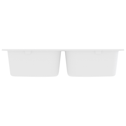 vidaXL Kitchen Sink White 76 x 48 x 30 cm Quartz and Resin