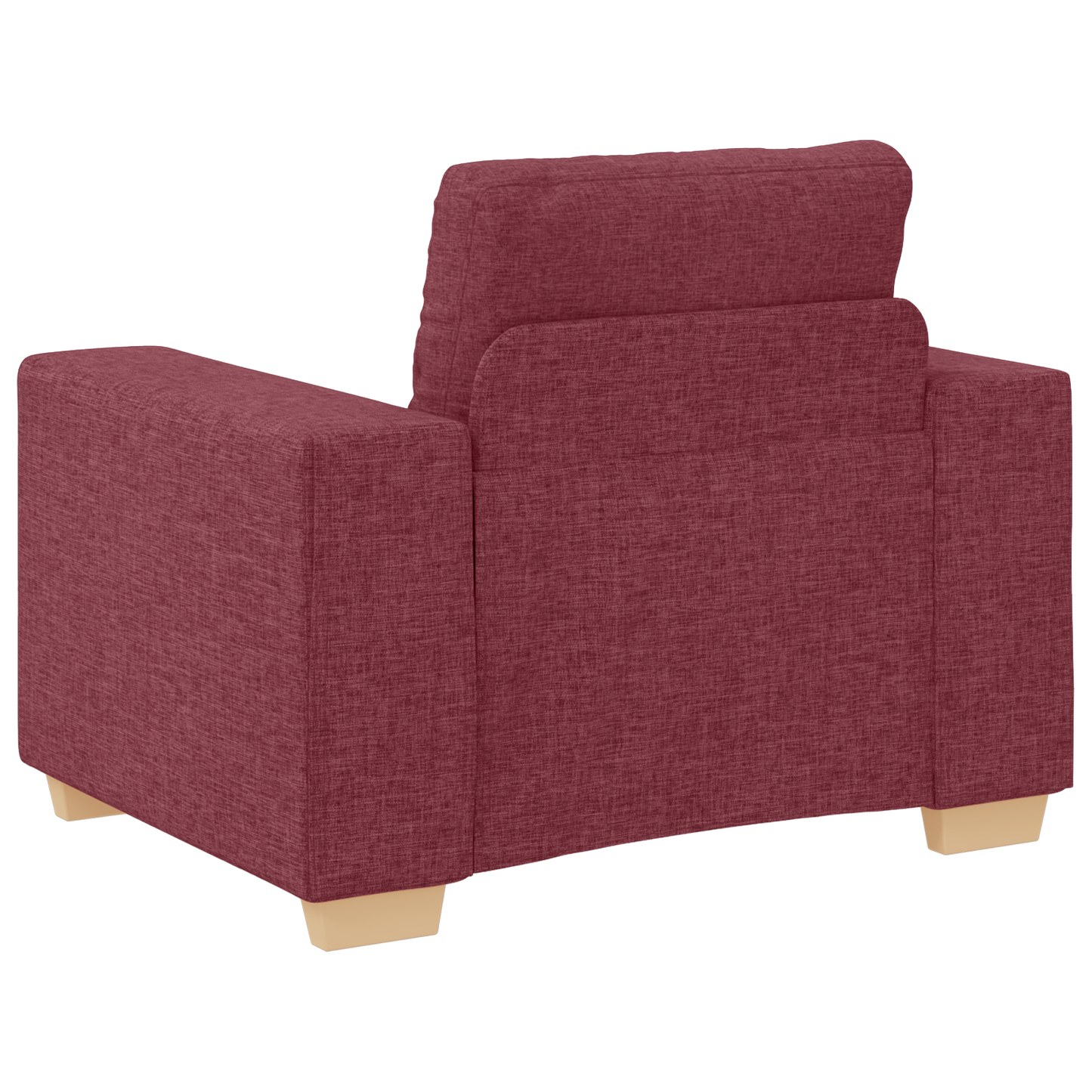 vidaXL 3-Piece Sofa Set with Cushions in Wine Red Fabric