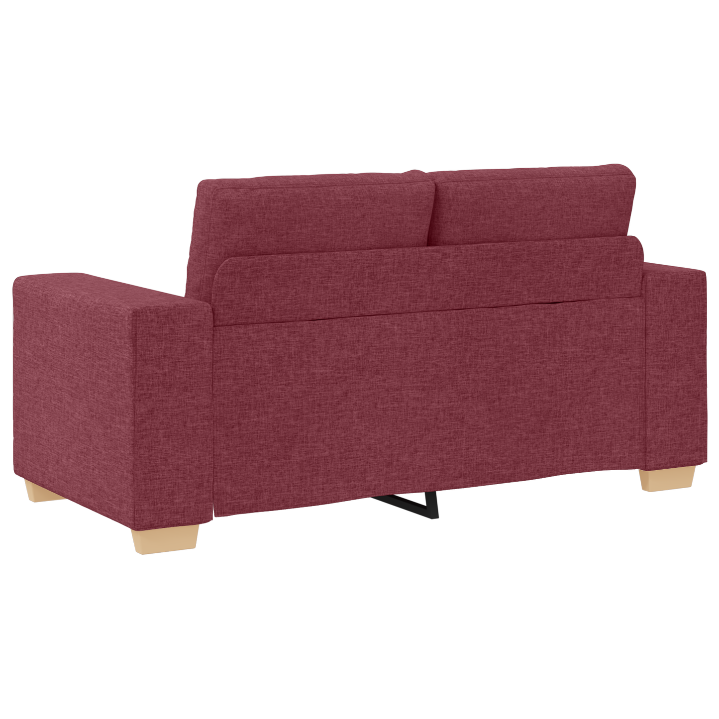 vidaXL 3-Piece Sofa Set with Cushions in Wine Red Fabric