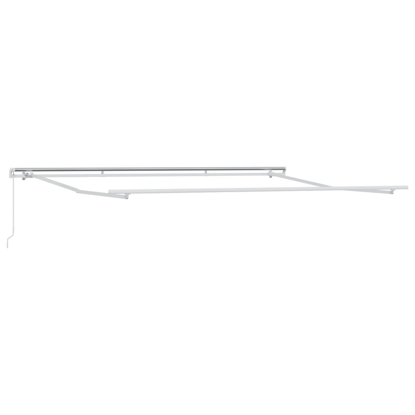 vidaXL Manual Retractable Awning Light Grey 400x300 cm