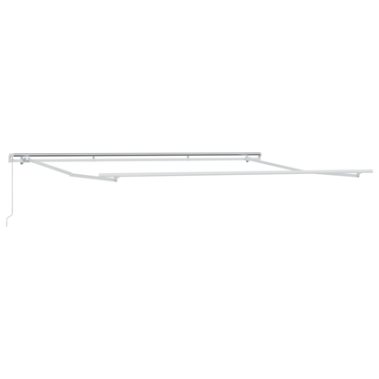 vidaXL Manual Retractable Awning White 400x350 cm