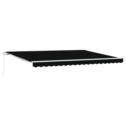 vidaXL Manual Retractable Awning Black 450x300 cm