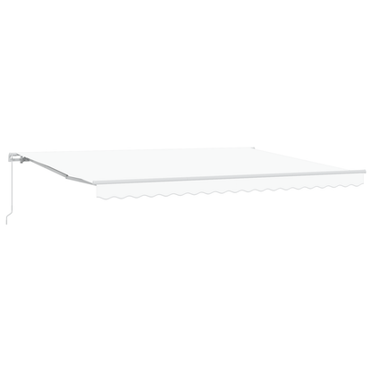 vidaXL Manual Retractable Awning White 450x300 cm