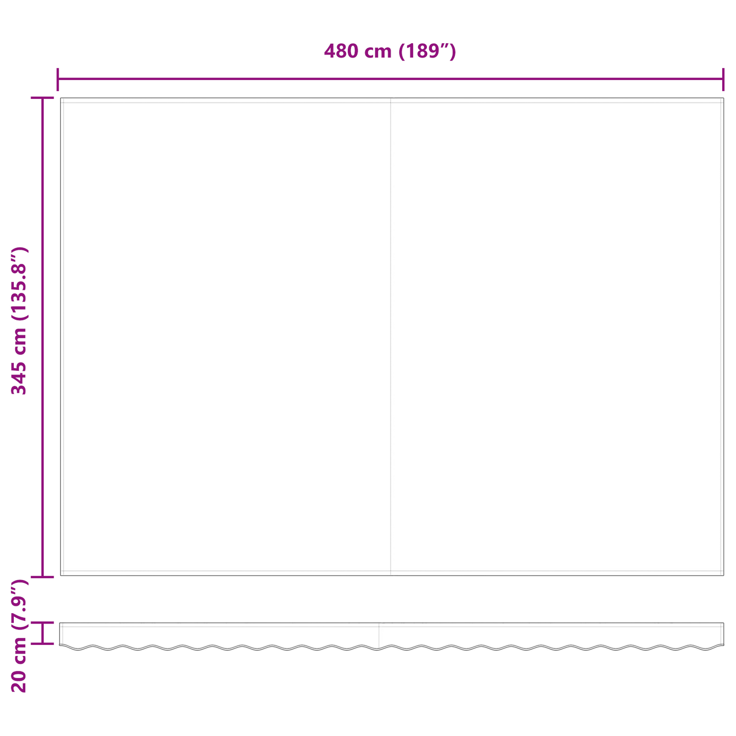 vidaXL Manual Retractable Awning with LED Yellow and Orange 500x350 cm