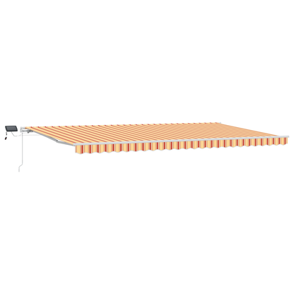 vidaXL Manual Retractable Awning with LED Yellow and Orange 600x300 cm