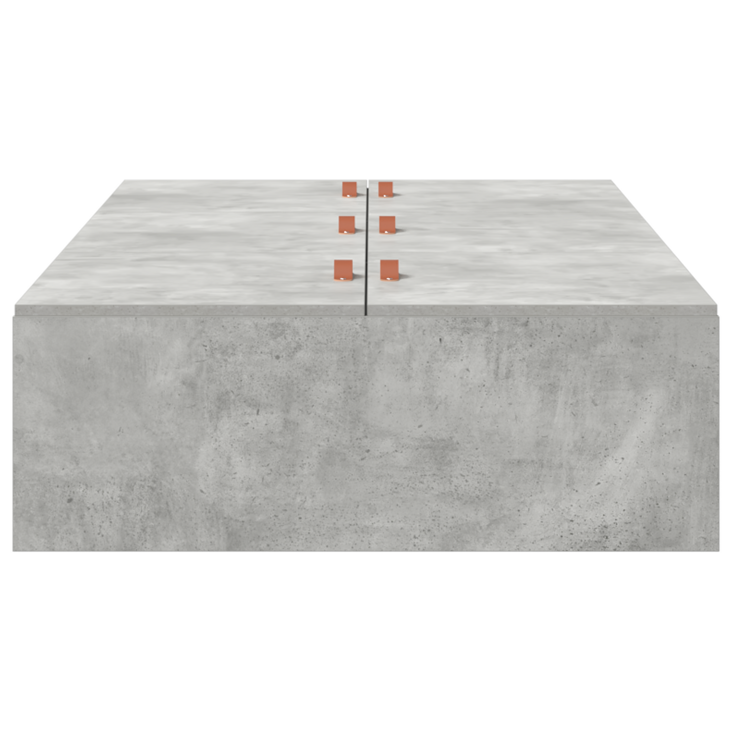 vidaXL Storage Bed Frame Concrete Grey 80x200 cm
