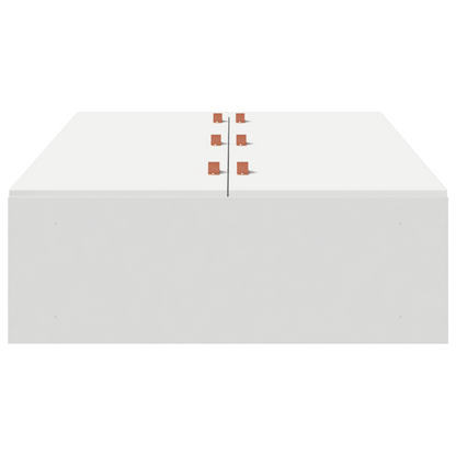 vidaXL Storage Bed Frame White 90x200 cm