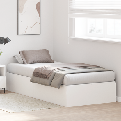 vidaXL Storage Bed Frame White 90x200 cm