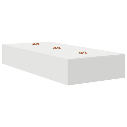 vidaXL Storage Bed Frame White 100x200 cm