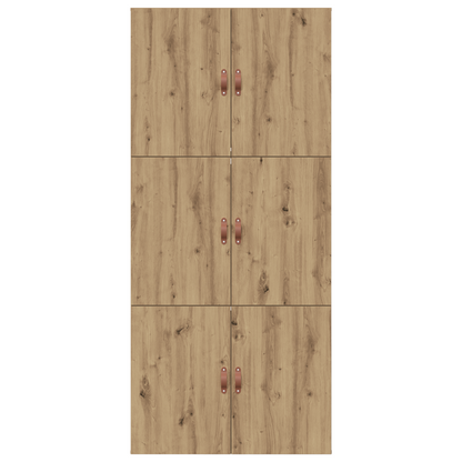 vidaXL Storage Bed Frame Artisan Oak 100x200 cm