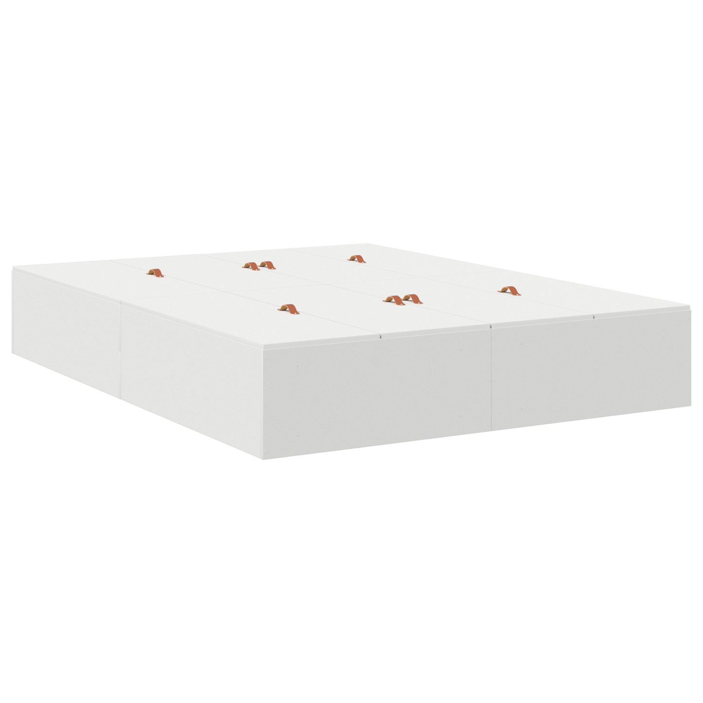 vidaXL Storage Bed Frame White 135x190 cm