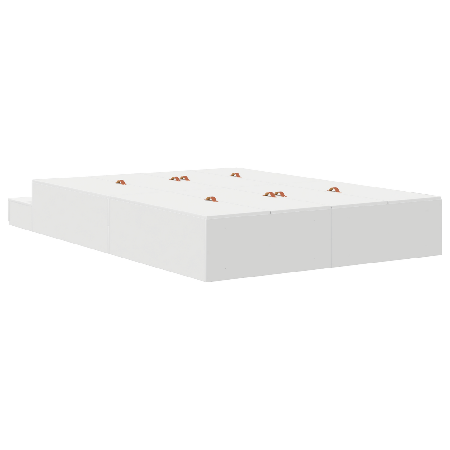 vidaXL Storage Bed Frame White 135x190 cm
