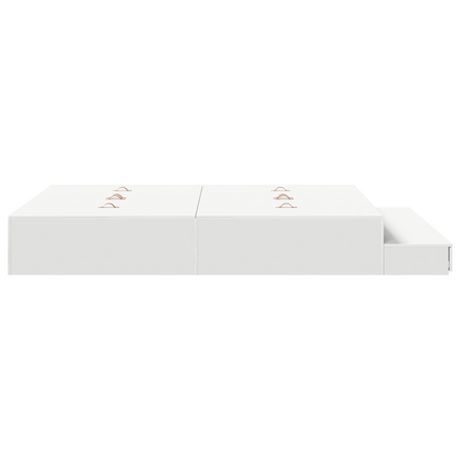 vidaXL Storage Bed Frame White 135x190 cm