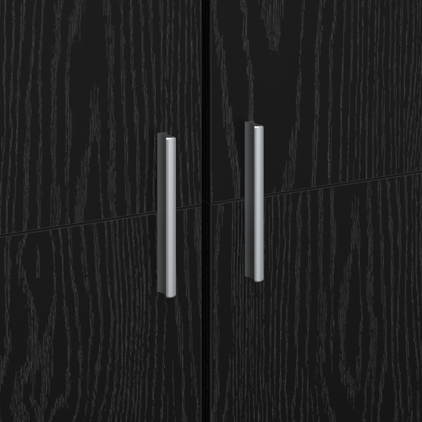 vidaXL Highboard Black Oak 80x35x180 cm Engineered Wood