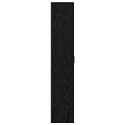 vidaXL Highboard Black Oak 80x35x180 cm Engineered Wood