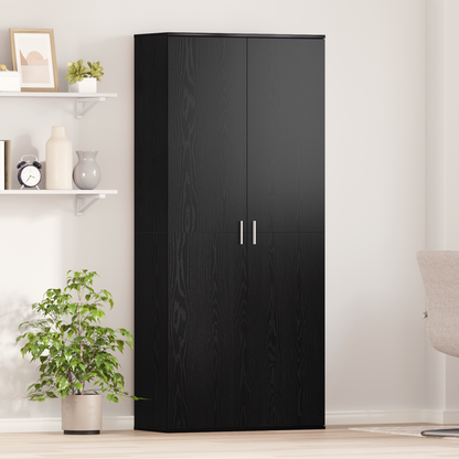 vidaXL Highboard Black Oak 80x35x180 cm Engineered Wood