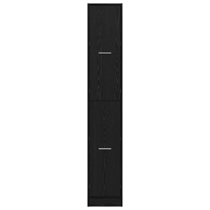 vidaXL Apothecary cabinet Black Oak 30x41x174.5 cm Engineered Wood