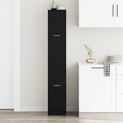 vidaXL Apothecary cabinet Black Oak 30x41x174.5 cm Engineered Wood