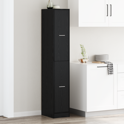 vidaXL Apothecary cabinet Black Oak 30x41x174.5 cm Engineered Wood
