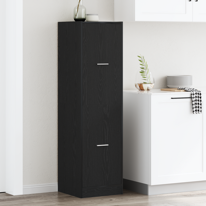 vidaXL Apothecary cabinet Black Oak 40x41x144.5 cm Engineered Wood