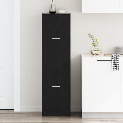 vidaXL Apothecary cabinet Black Oak 40x41x144.5 cm Engineered Wood