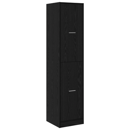 vidaXL Apothecary cabinet Black Oak 40x41x174.5 cm Engineered Wood