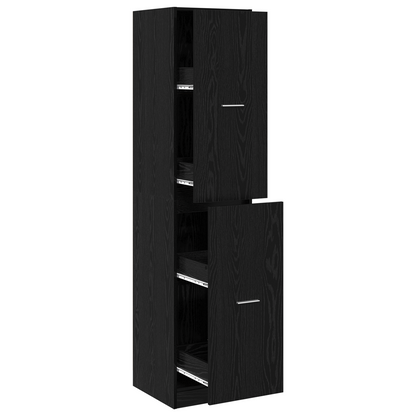 vidaXL Apothecary cabinet Black Oak 40x41x174.5 cm Engineered Wood