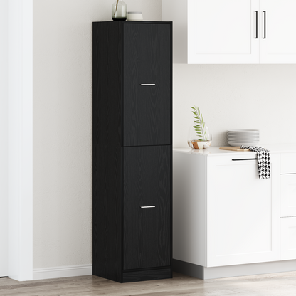 vidaXL Apothecary cabinet Black Oak 40x41x174.5 cm Engineered Wood