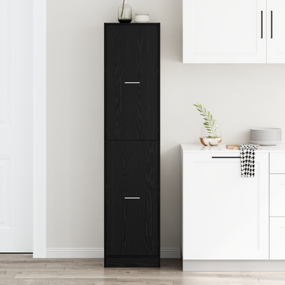vidaXL Apothecary cabinet Black Oak 40x41x174.5 cm Engineered Wood